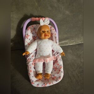 Baby Doll with Floral Carrier